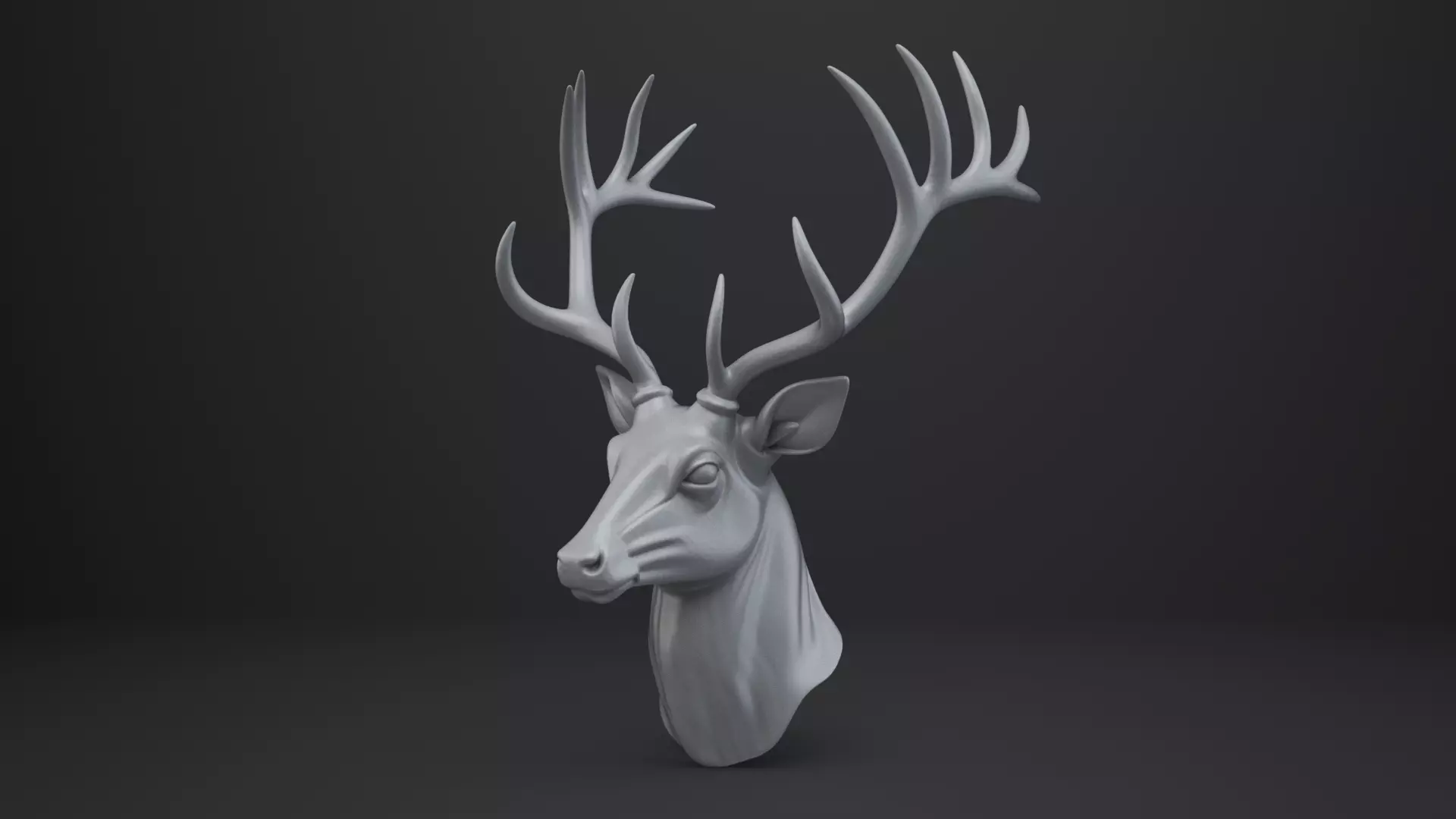 Deer Bust - Animal Figurine 3D print model_2