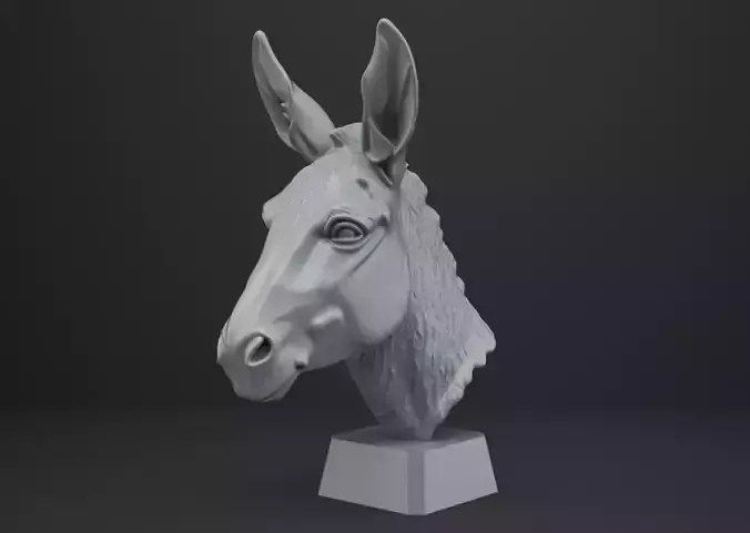 Donkey Bust - Animal Figurine
