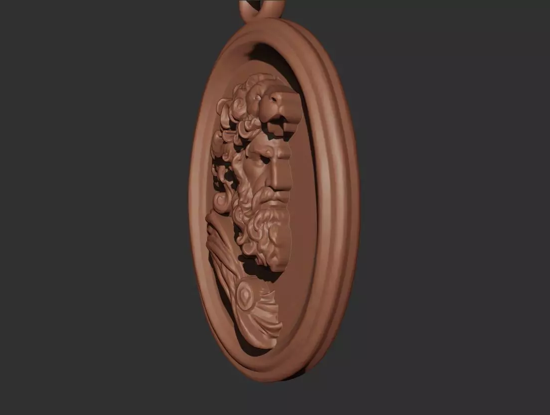Hercules Pendant 3D print model_3