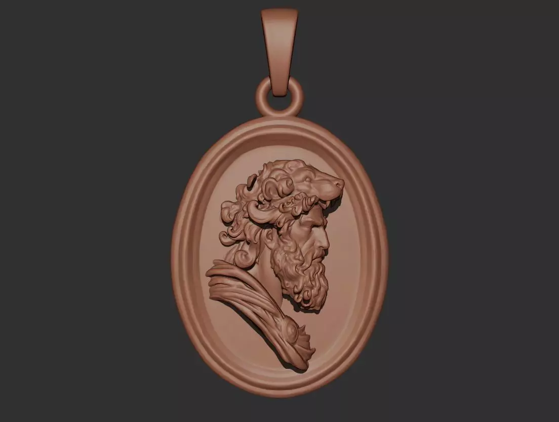 Hercules Pendant 3D print model_5