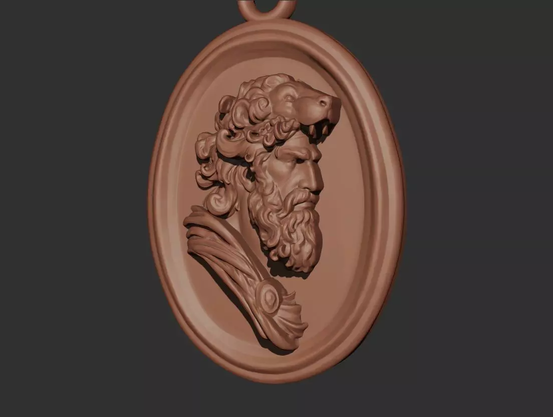 Hercules Pendant 3D print model_2