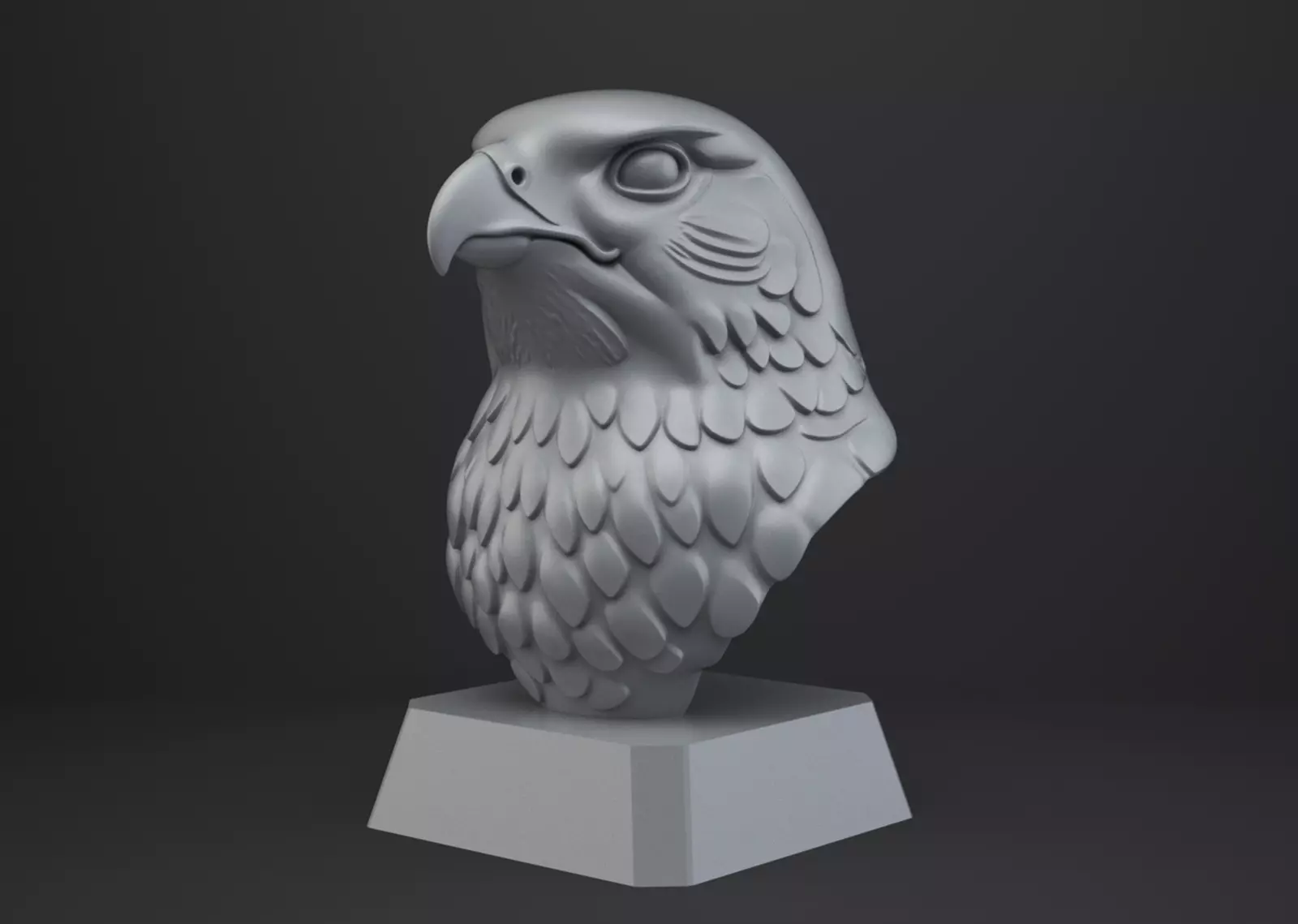 Falcon Bust - Animal Figurine 3D print model