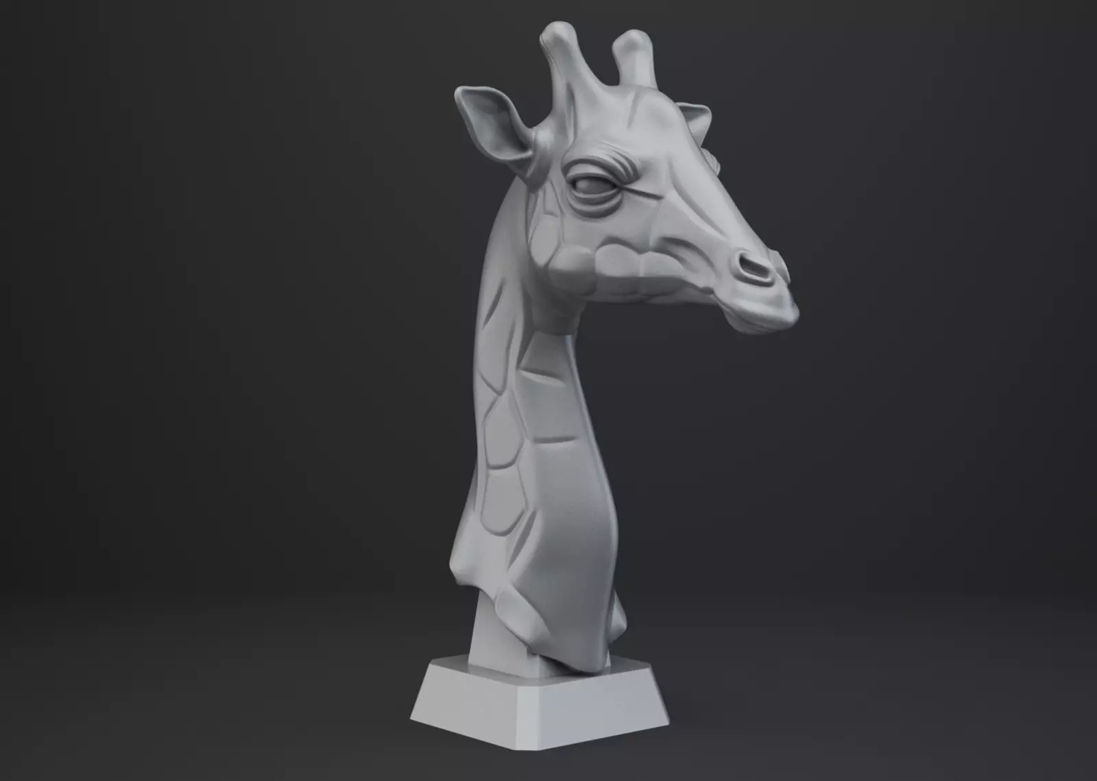 Giraffe Bust - Animal Figurine 3D print model