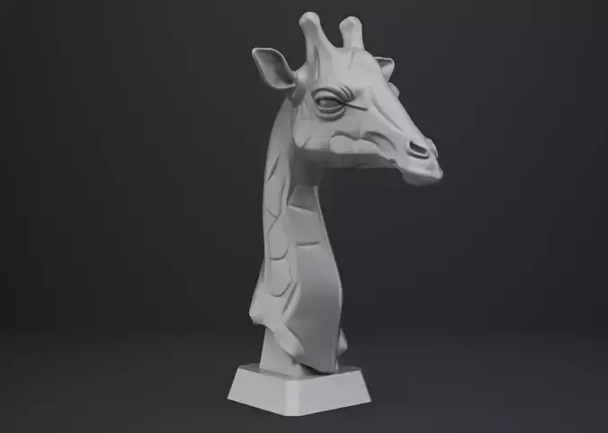 Giraffe Bust - Animal Figurine