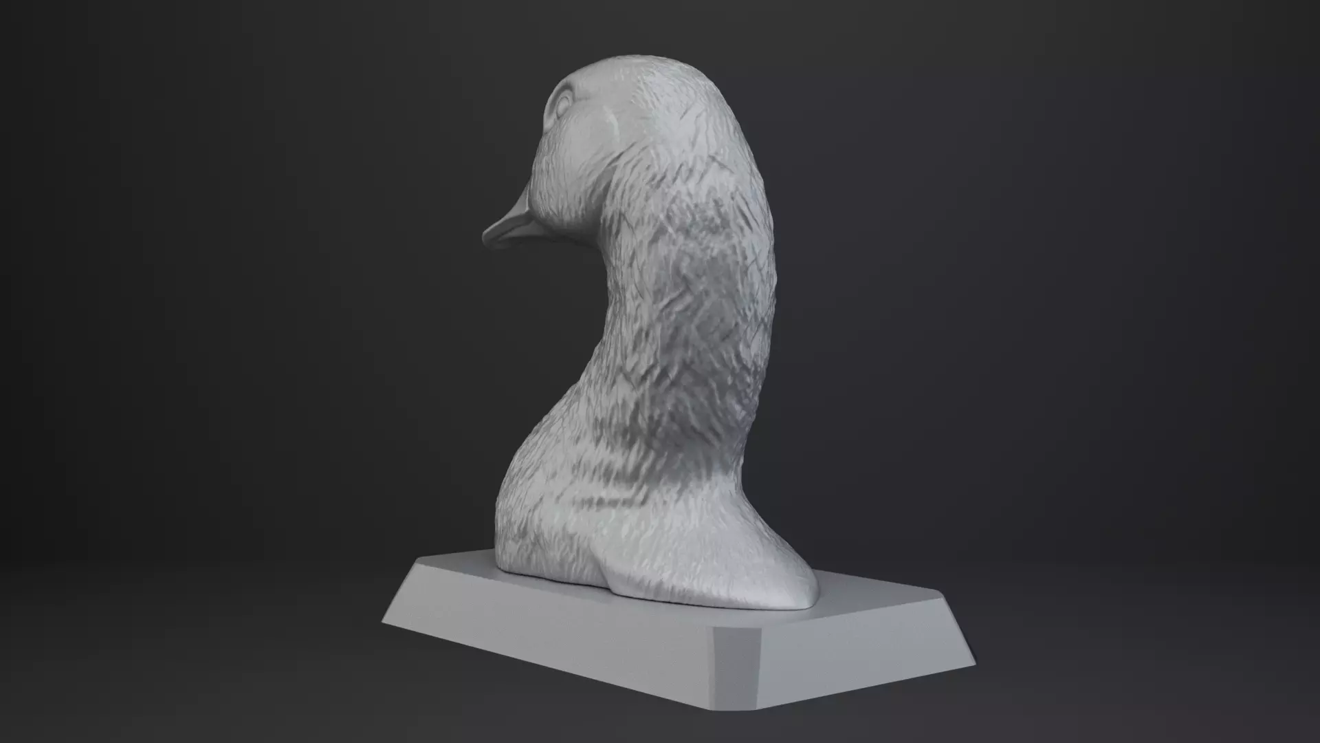 Goose Bust - Animal Figurine 3D print model_4
