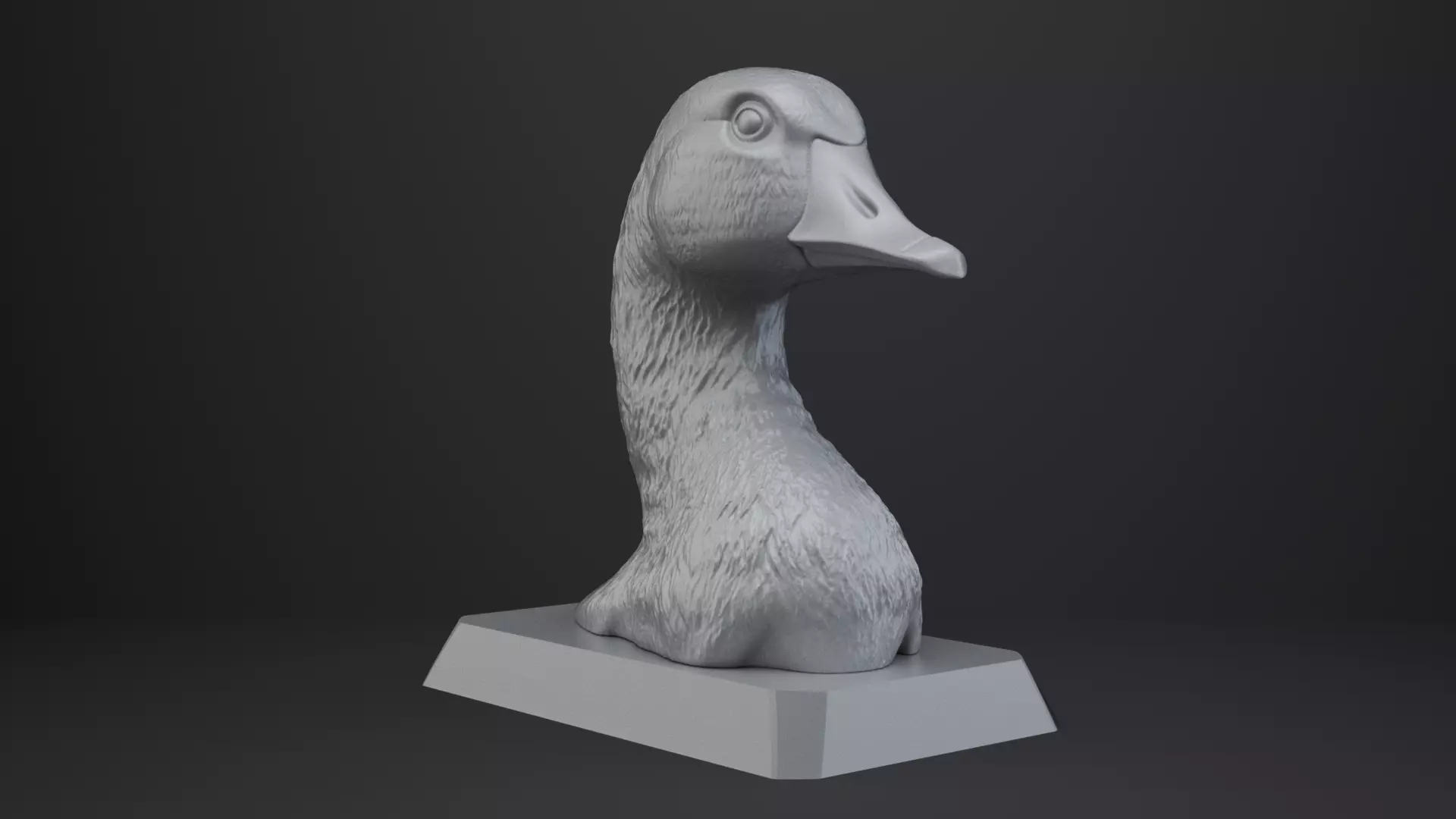 Goose Bust - Animal Figurine 3D print model_8