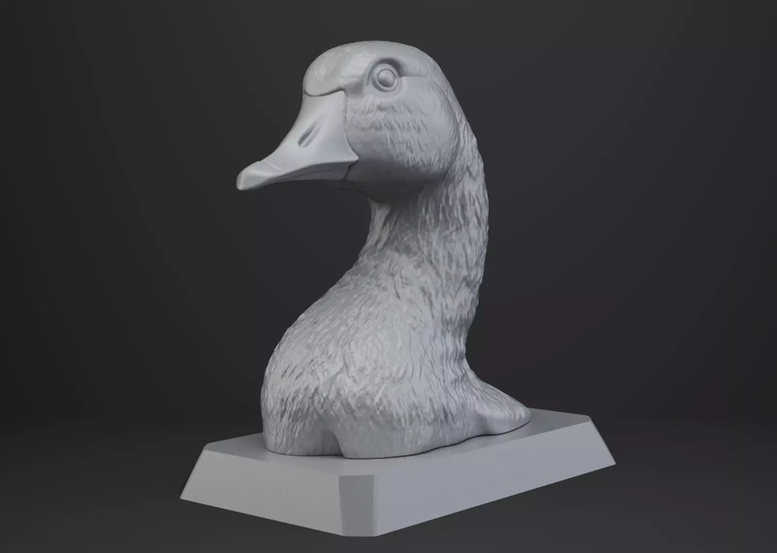 Goose Bust - Animal Figurine 3D print model_0