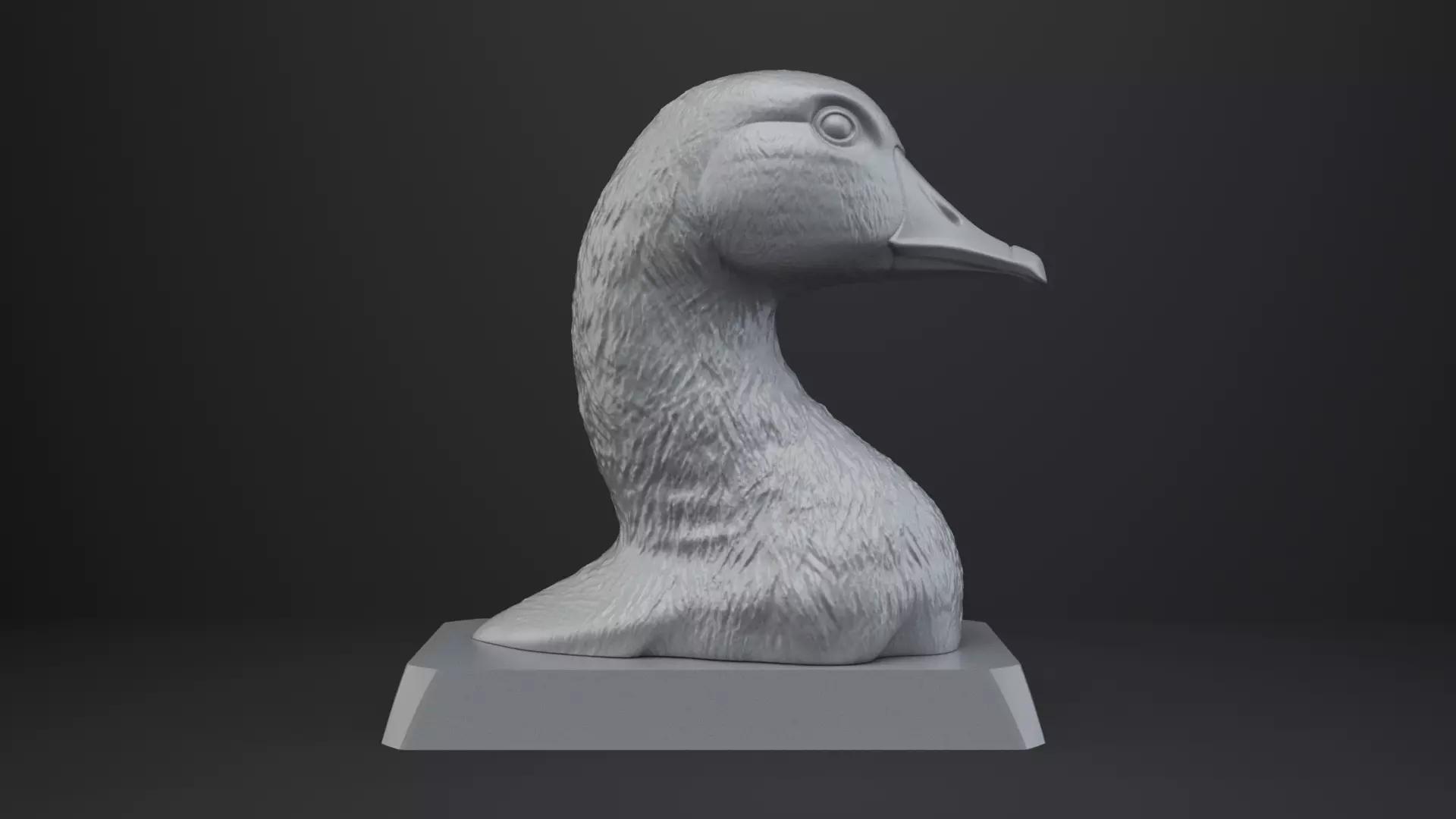 Goose Bust - Animal Figurine 3D print model_7