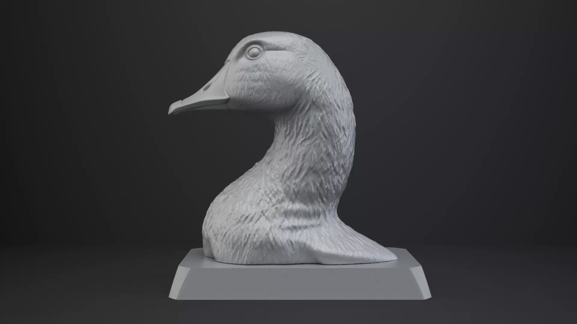 Goose Bust - Animal Figurine 3D print model_3