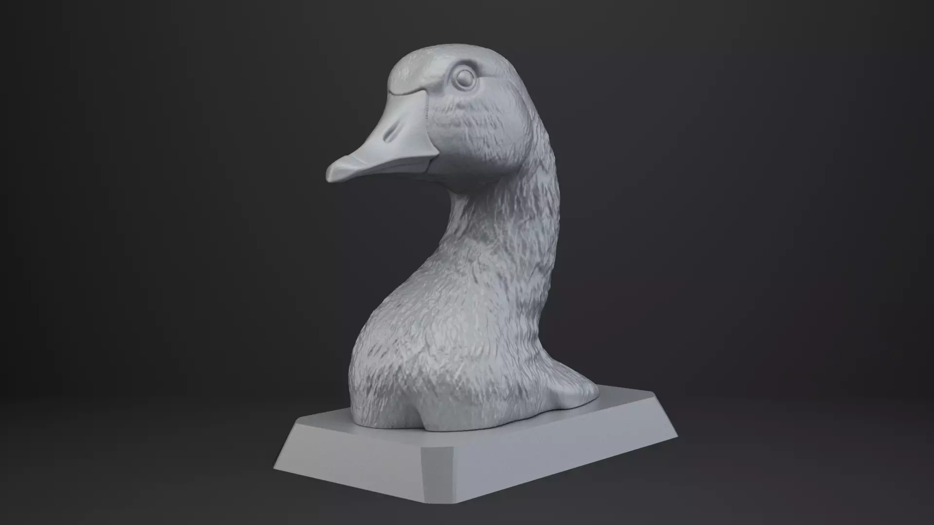 Goose Bust - Animal Figurine 3D print model_2