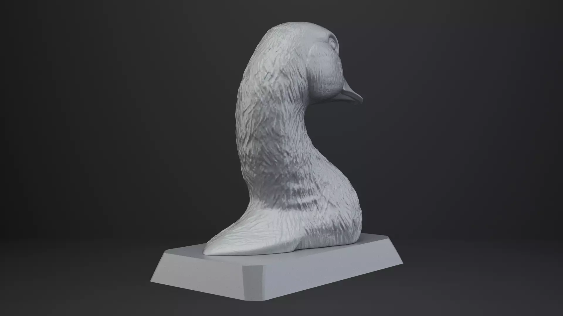 Goose Bust - Animal Figurine 3D print model_6