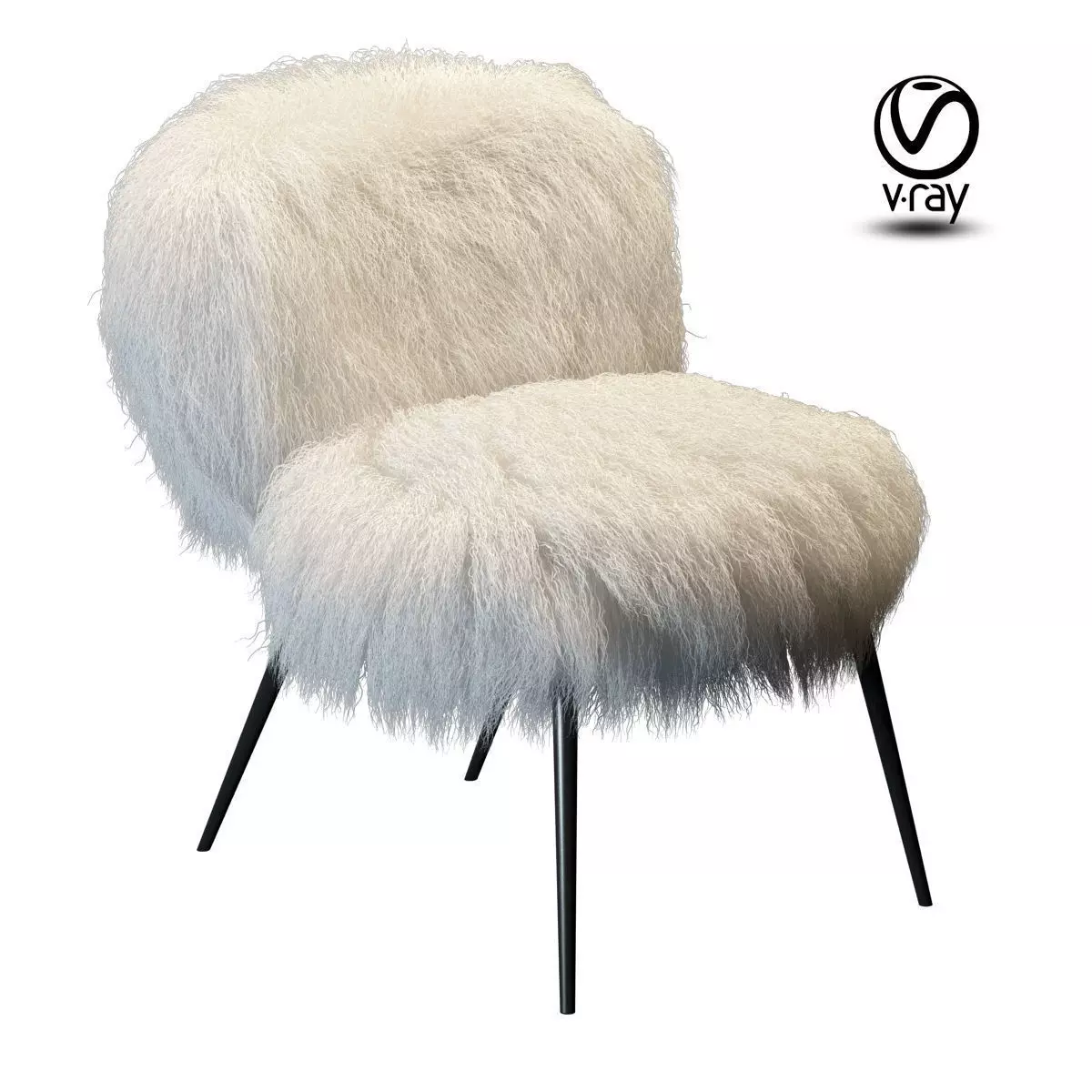 Chair Baxter Nepal fur 3D model