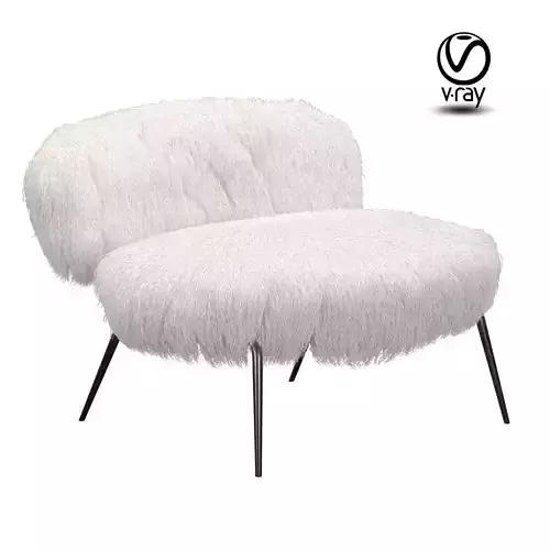 Armchair Mama Nepal Fur 3D model