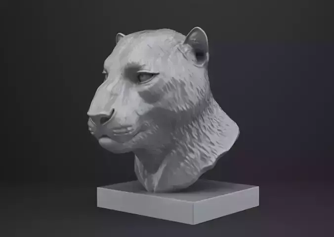 Leopard Bust - Animal Figurine