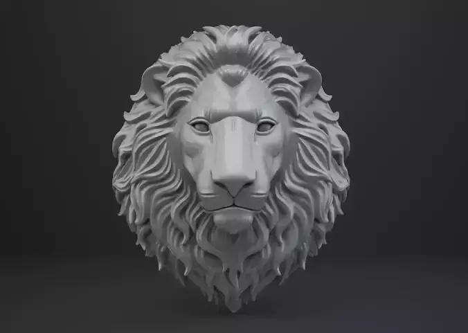 Lion Bust - Animal Figurine
