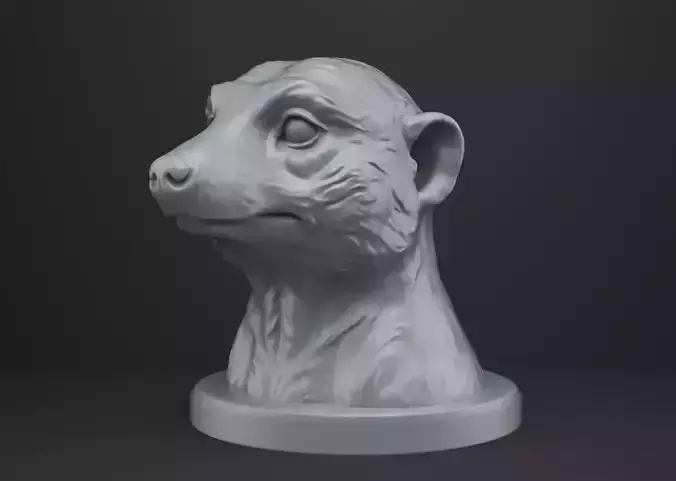 Meerkat Bust - Animal Figurine