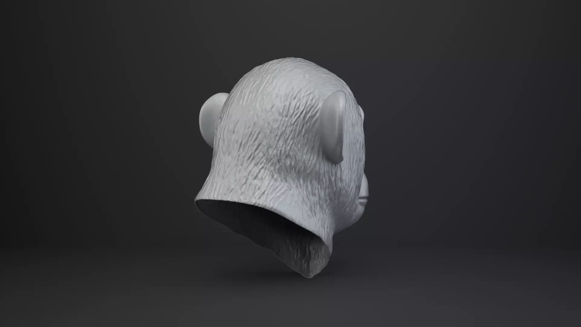 Monkey Bust - Animal Figurine 3D print model_6