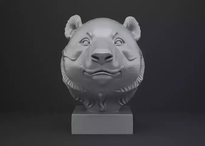 Panda Bust - Animal Figurine