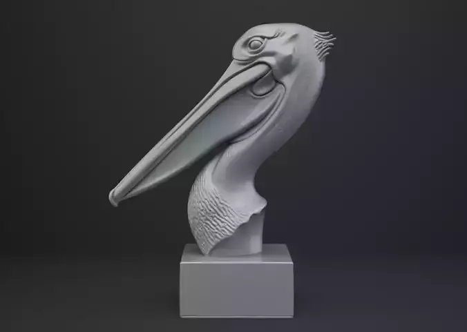 Pelican Bust - Animal Figurine