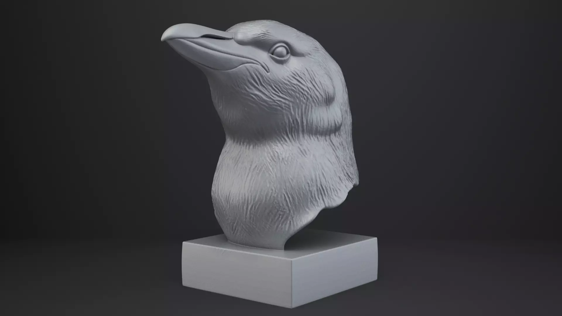 Penguin Bust - Animal Figurine 3D print model_2
