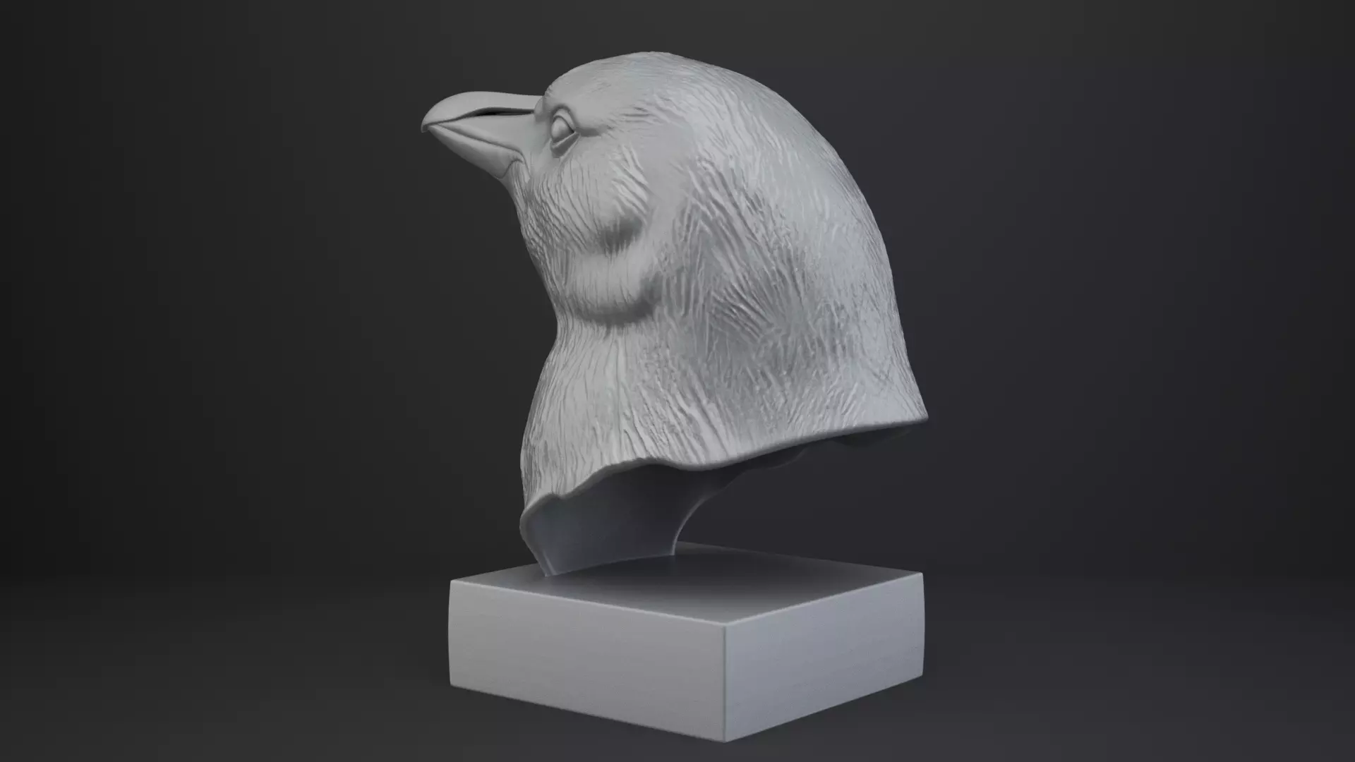 Penguin Bust - Animal Figurine 3D print model_4