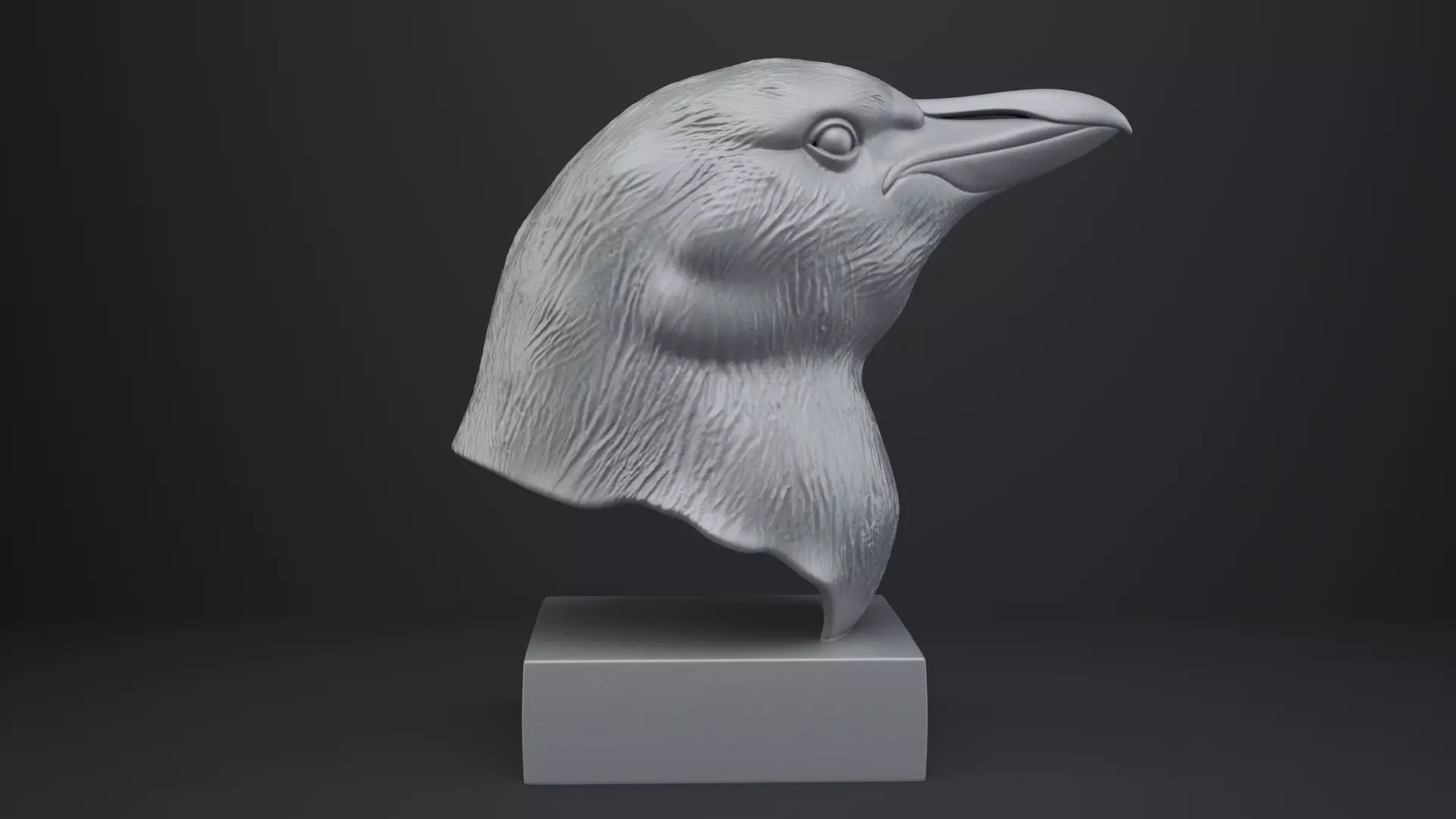 Penguin Bust - Animal Figurine 3D print model_7