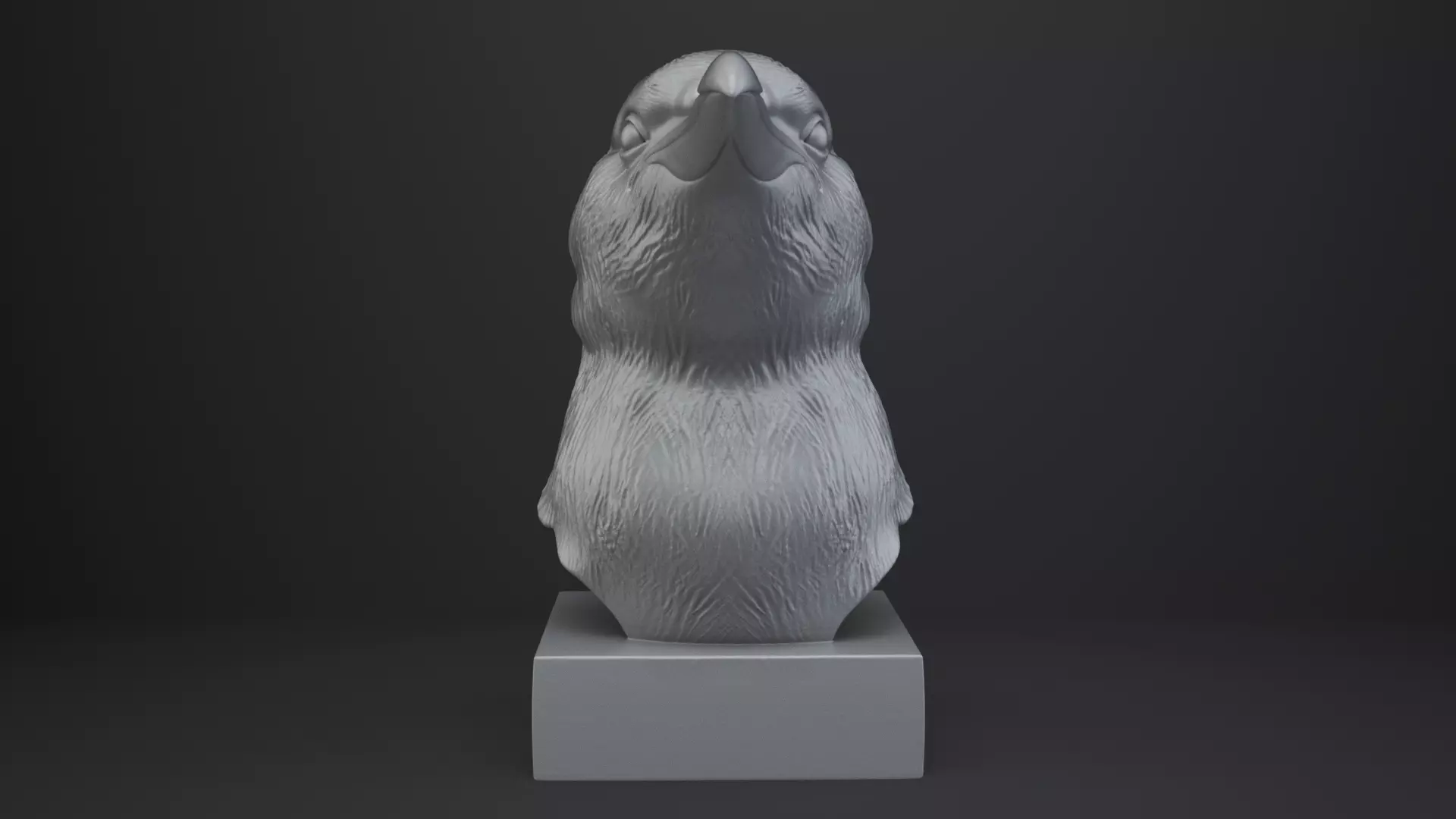 Penguin Bust - Animal Figurine 3D print model_1