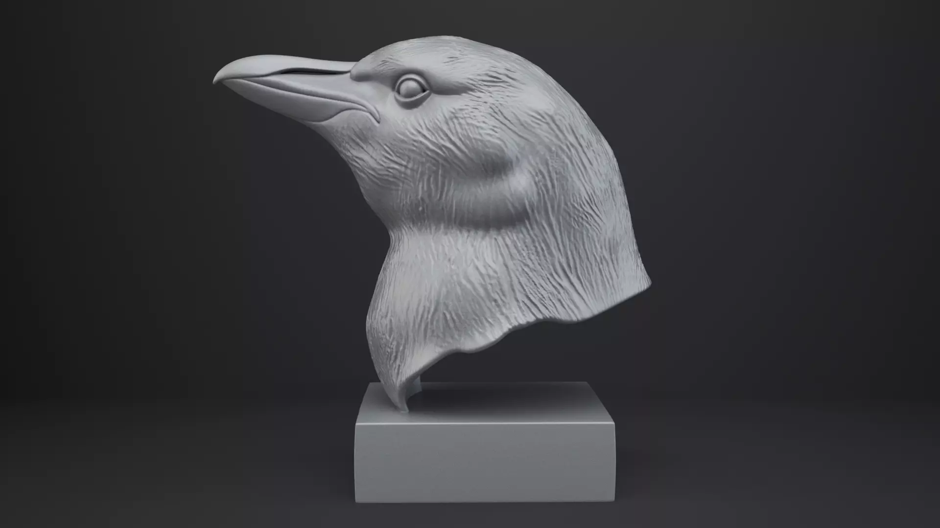 Penguin Bust - Animal Figurine 3D print model_3