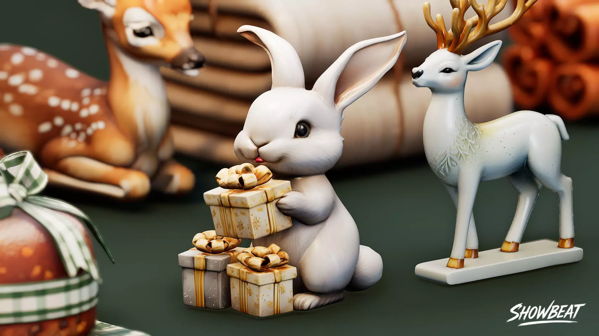 Winter Gift Pack Low-poly 3D model_4