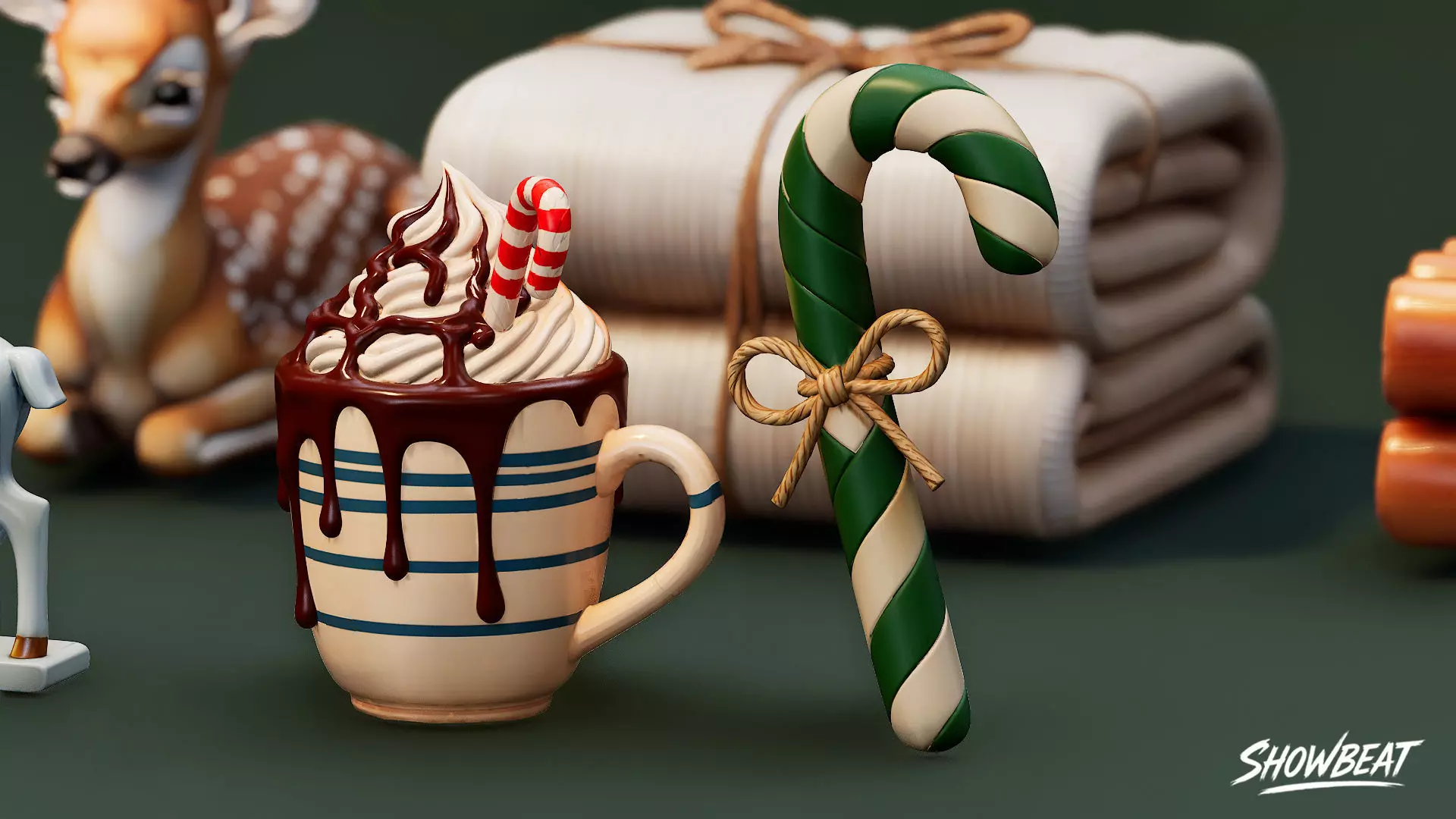 Winter Gift Pack Low-poly 3D model_5