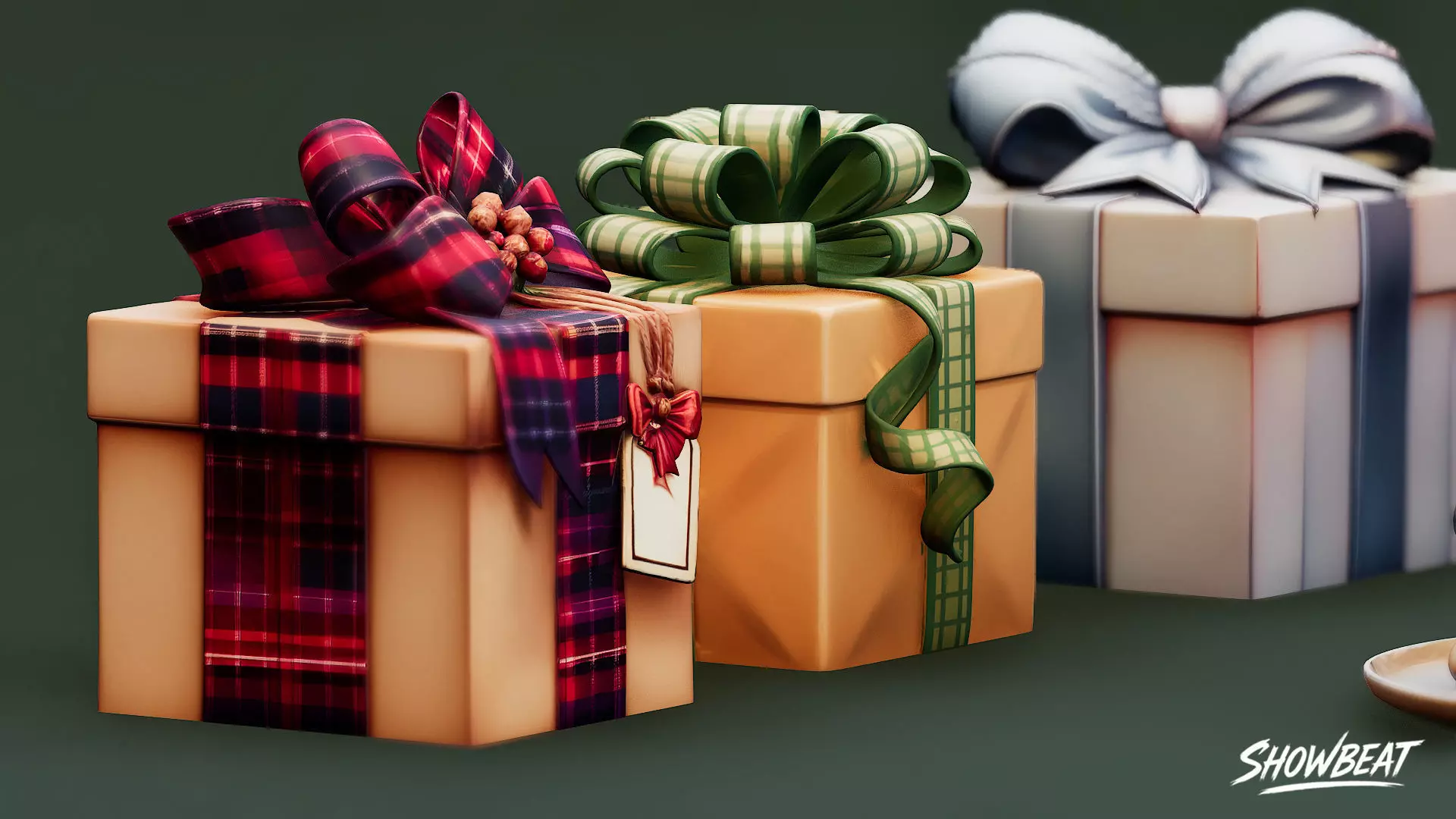 Winter Gift Pack Low-poly 3D model_6