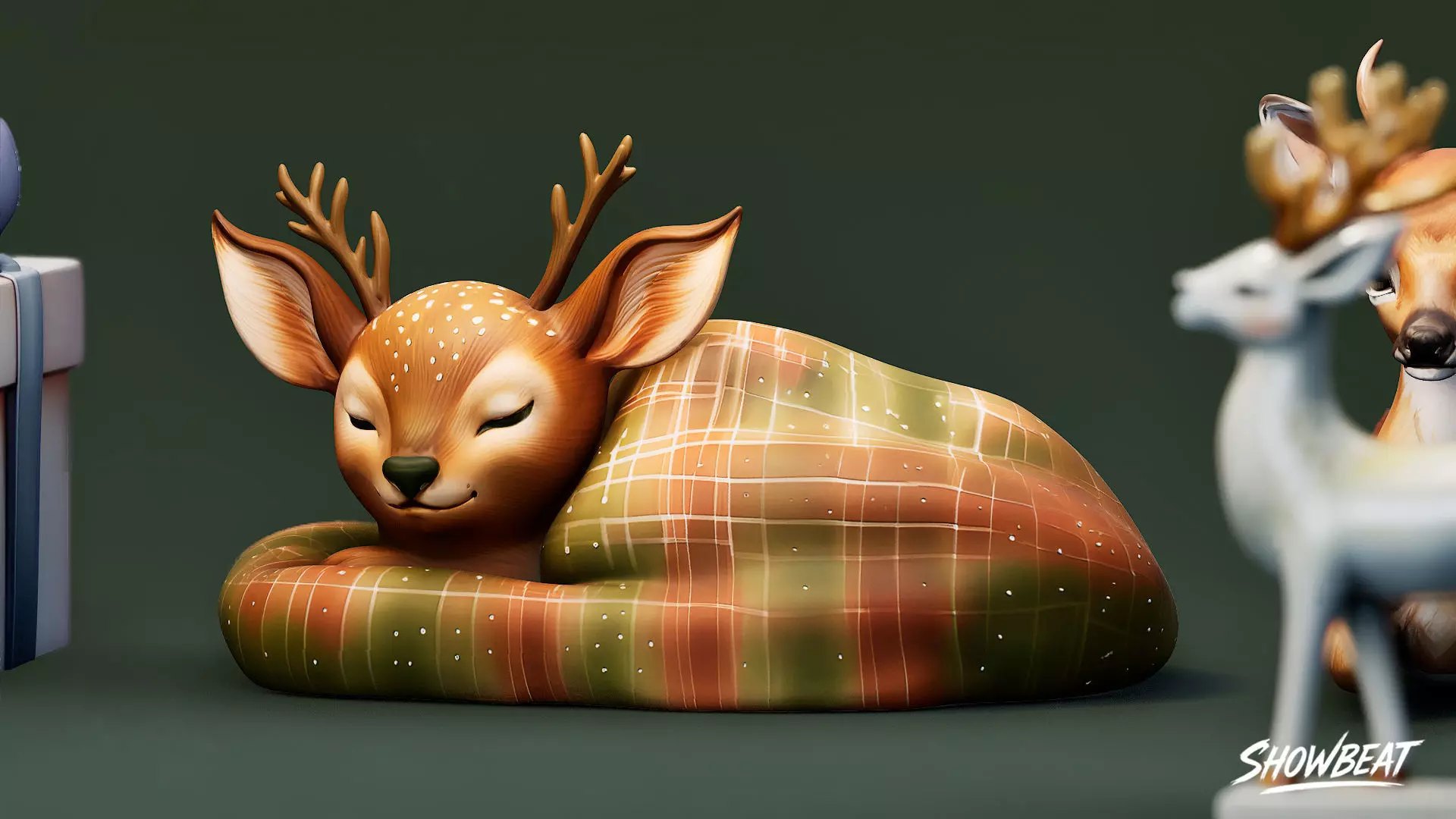 Winter Gift Pack Low-poly 3D model_9