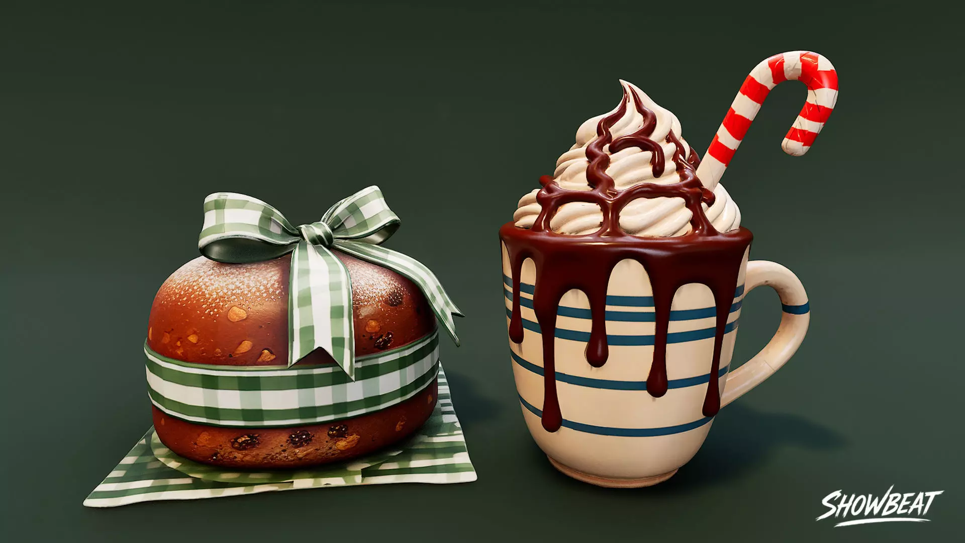 Winter Gift Pack Low-poly 3D model_14