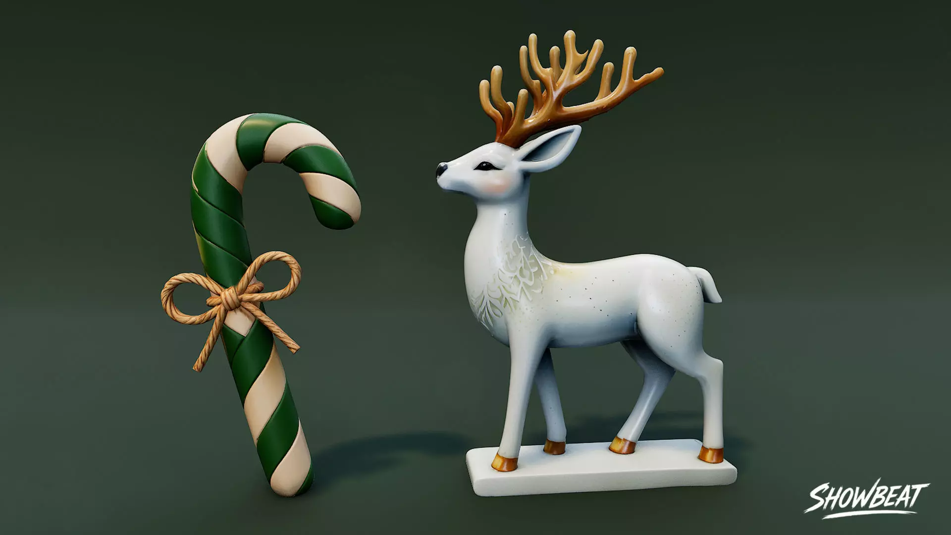 Winter Gift Pack Low-poly 3D model_16