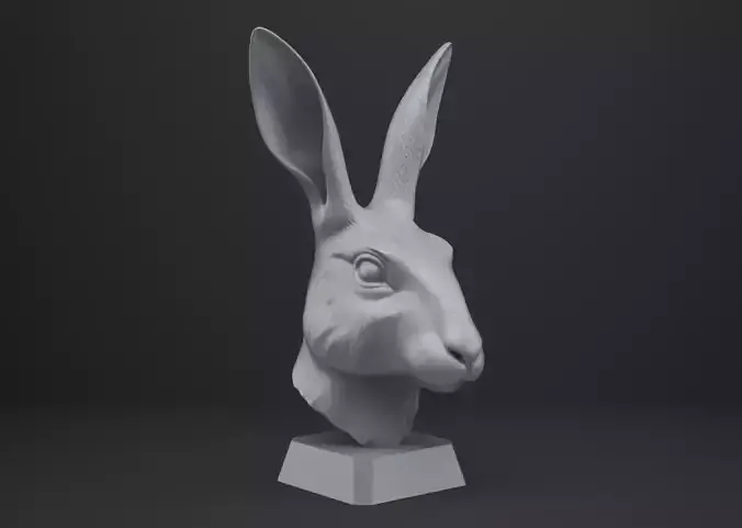 Rabbit Bust - Animal Figurine