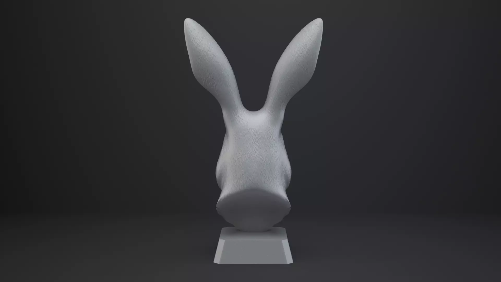 Rabbit Bust - Animal Figurine 3D print model_5
