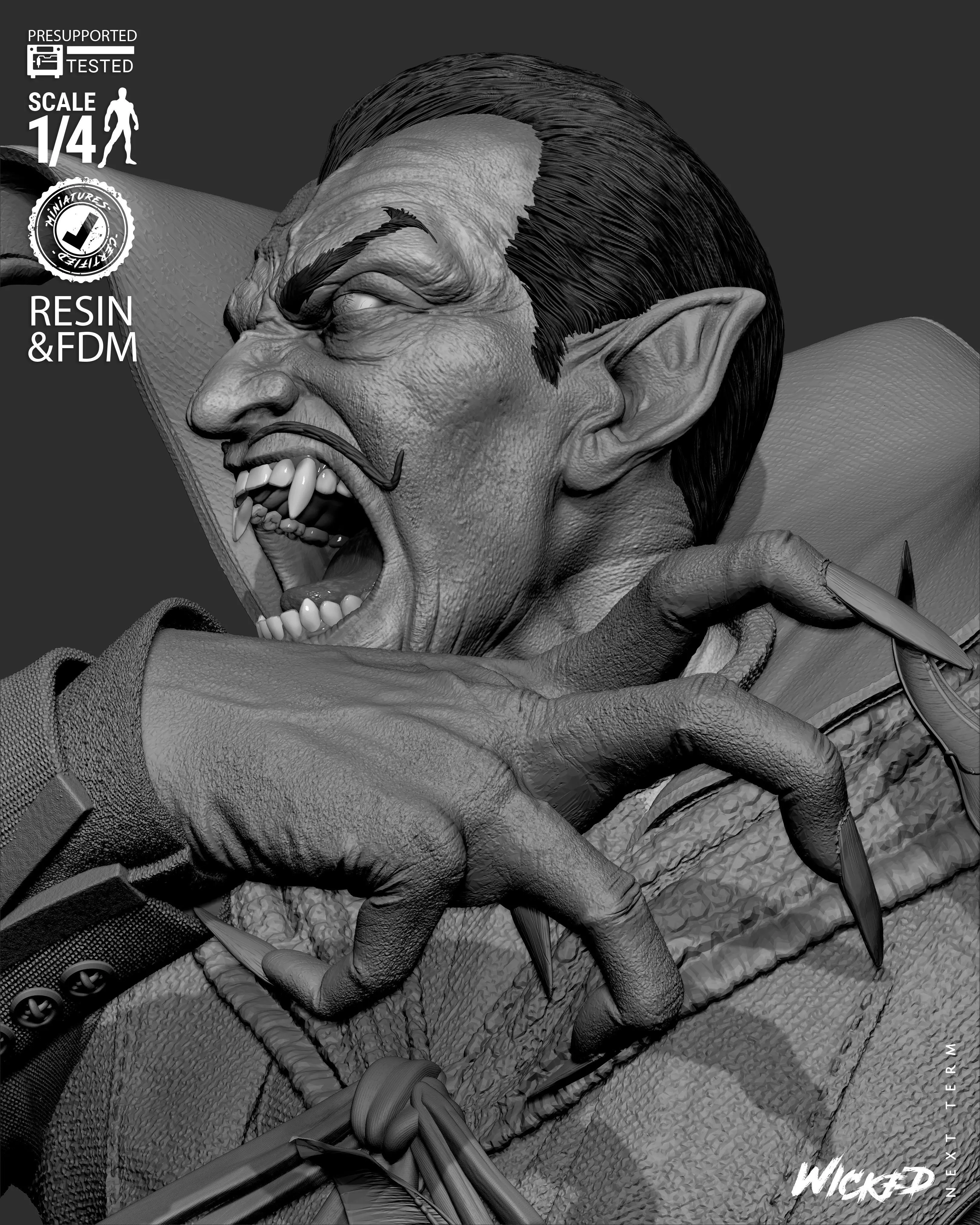 Wicked Marvel Dracula Portrait Bust 3D print model_38
