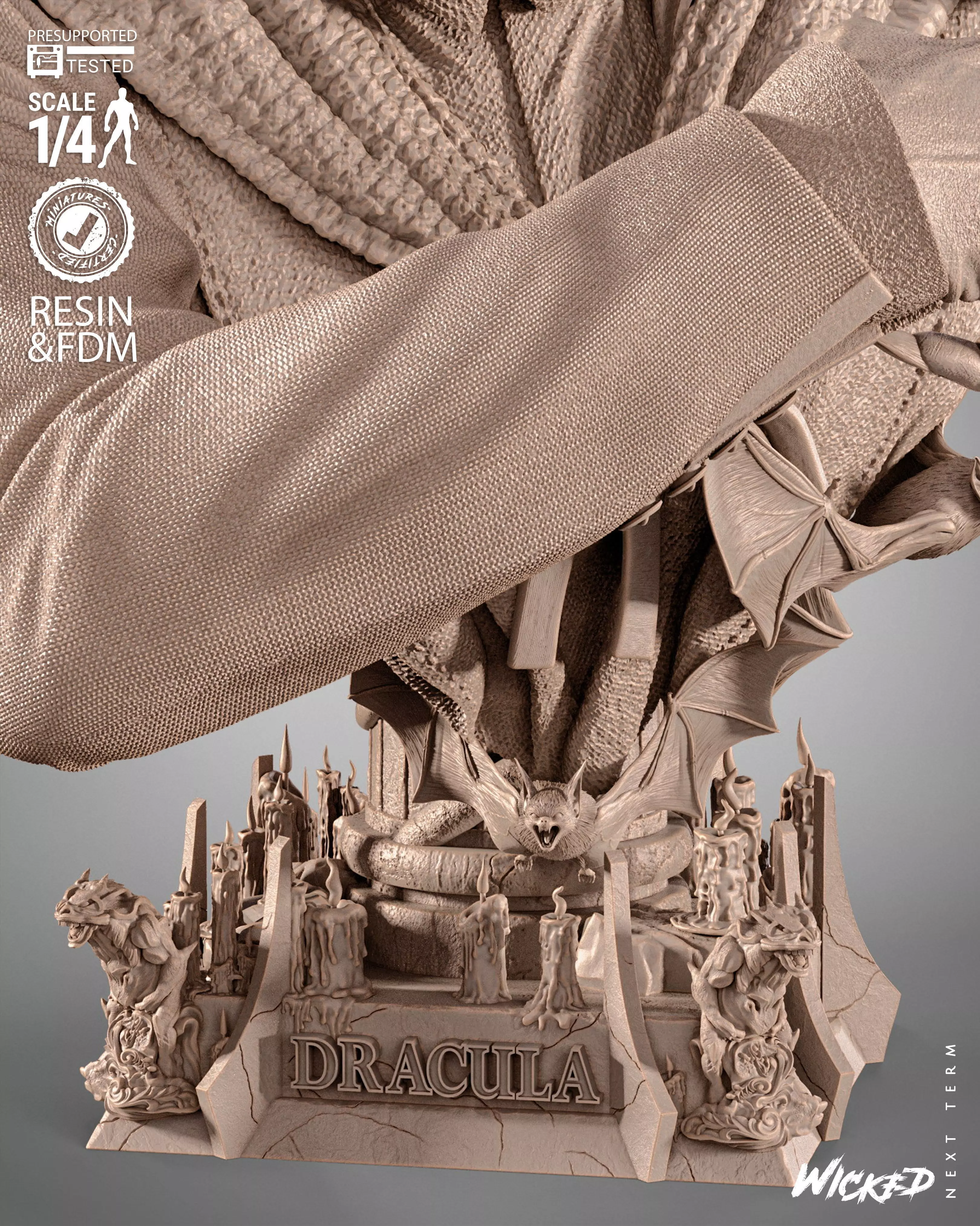 Wicked Marvel Dracula Portrait Bust 3D print model_22