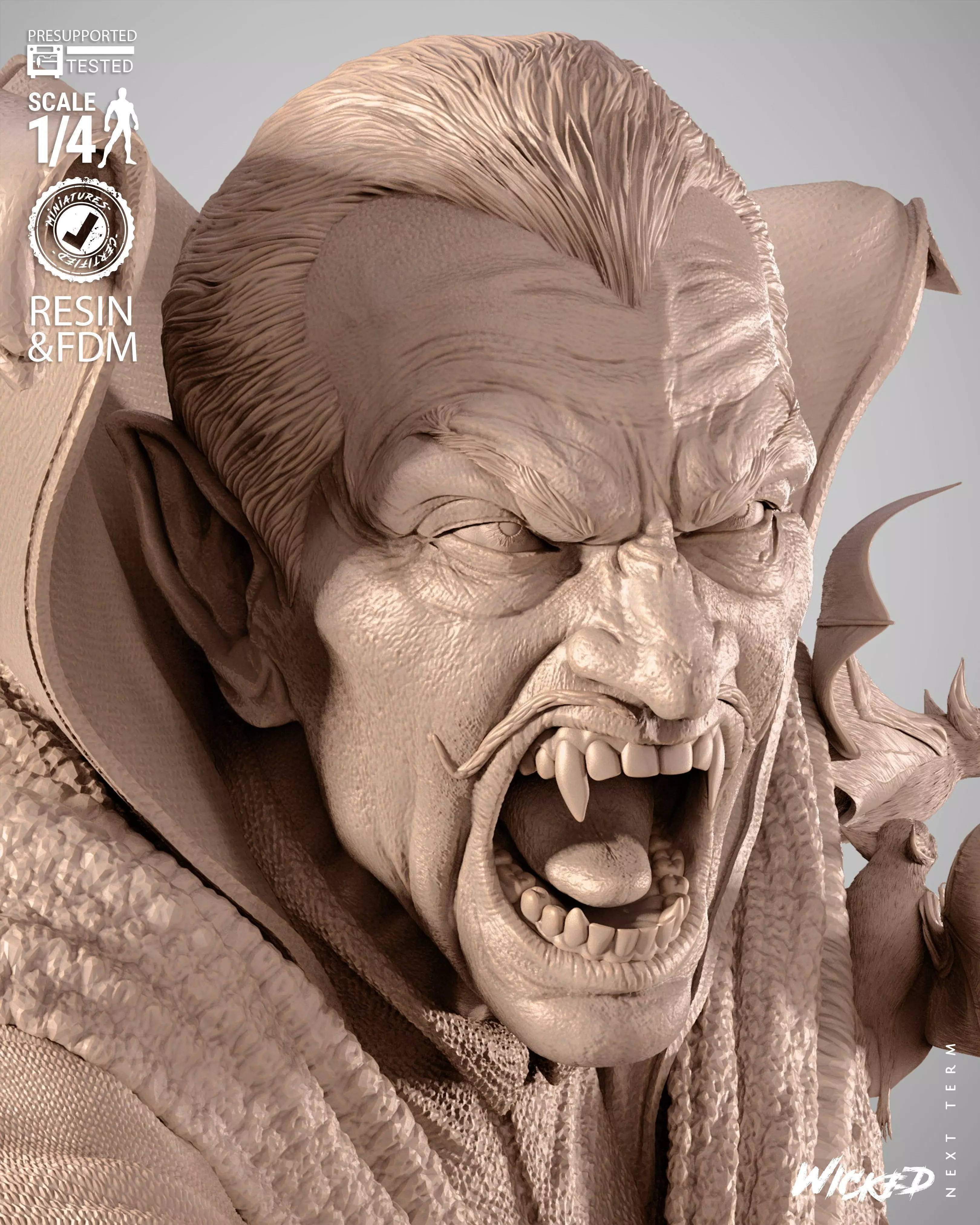 Wicked Marvel Dracula Portrait Bust 3D print model_17