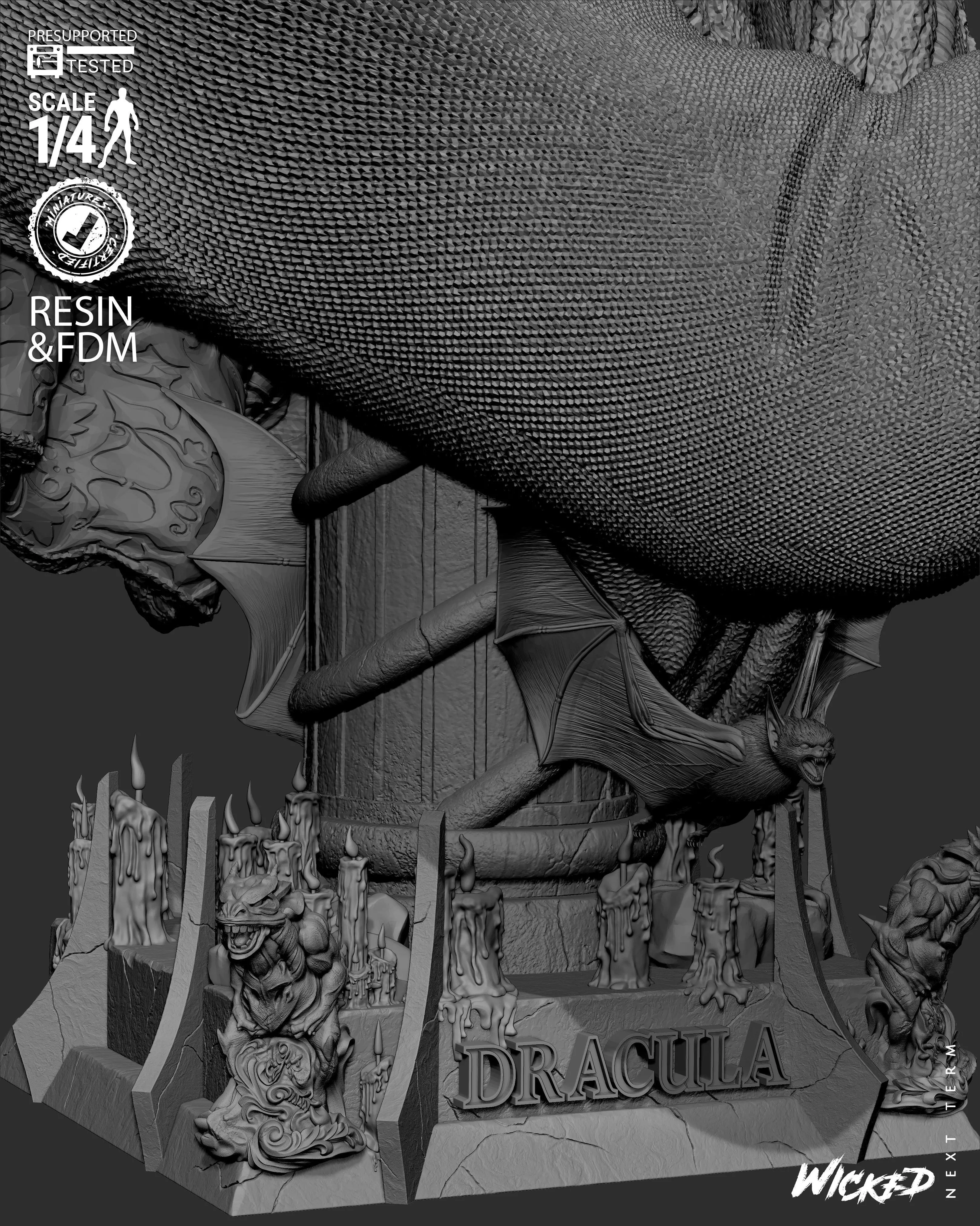 Wicked Marvel Dracula Portrait Bust 3D print model_50