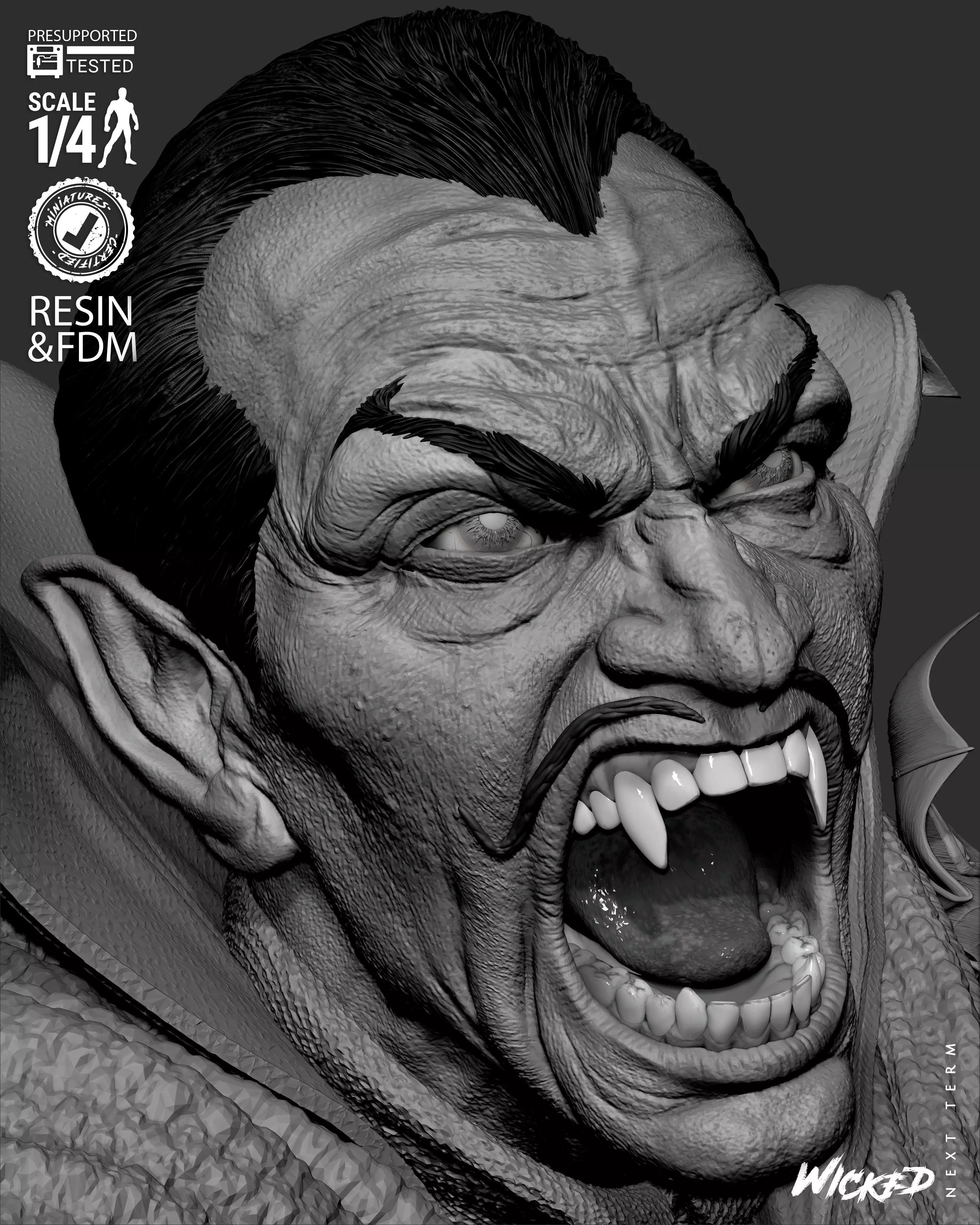 Wicked Marvel Dracula Portrait Bust 3D print model_40