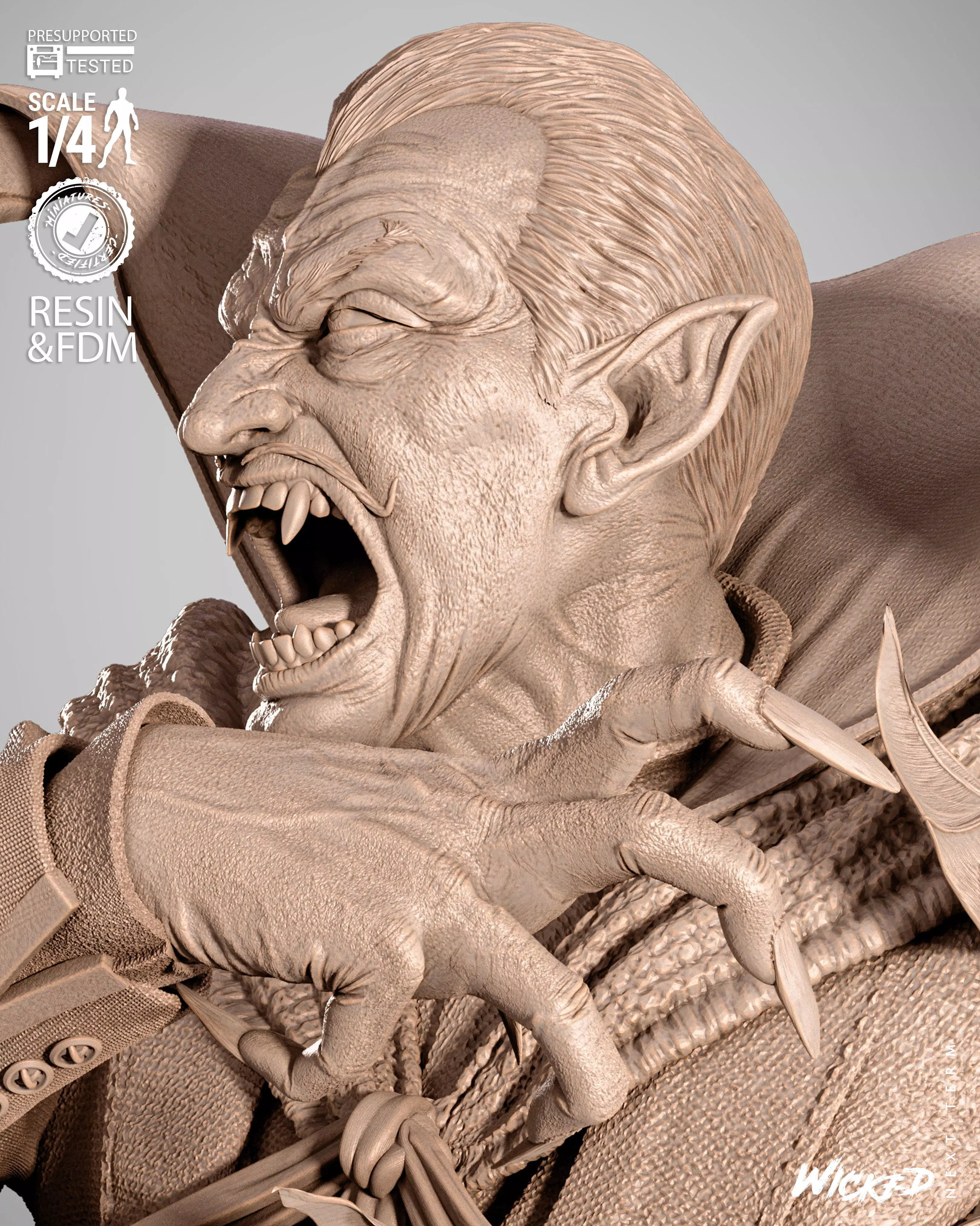 Wicked Marvel Dracula Portrait Bust 3D print model_14