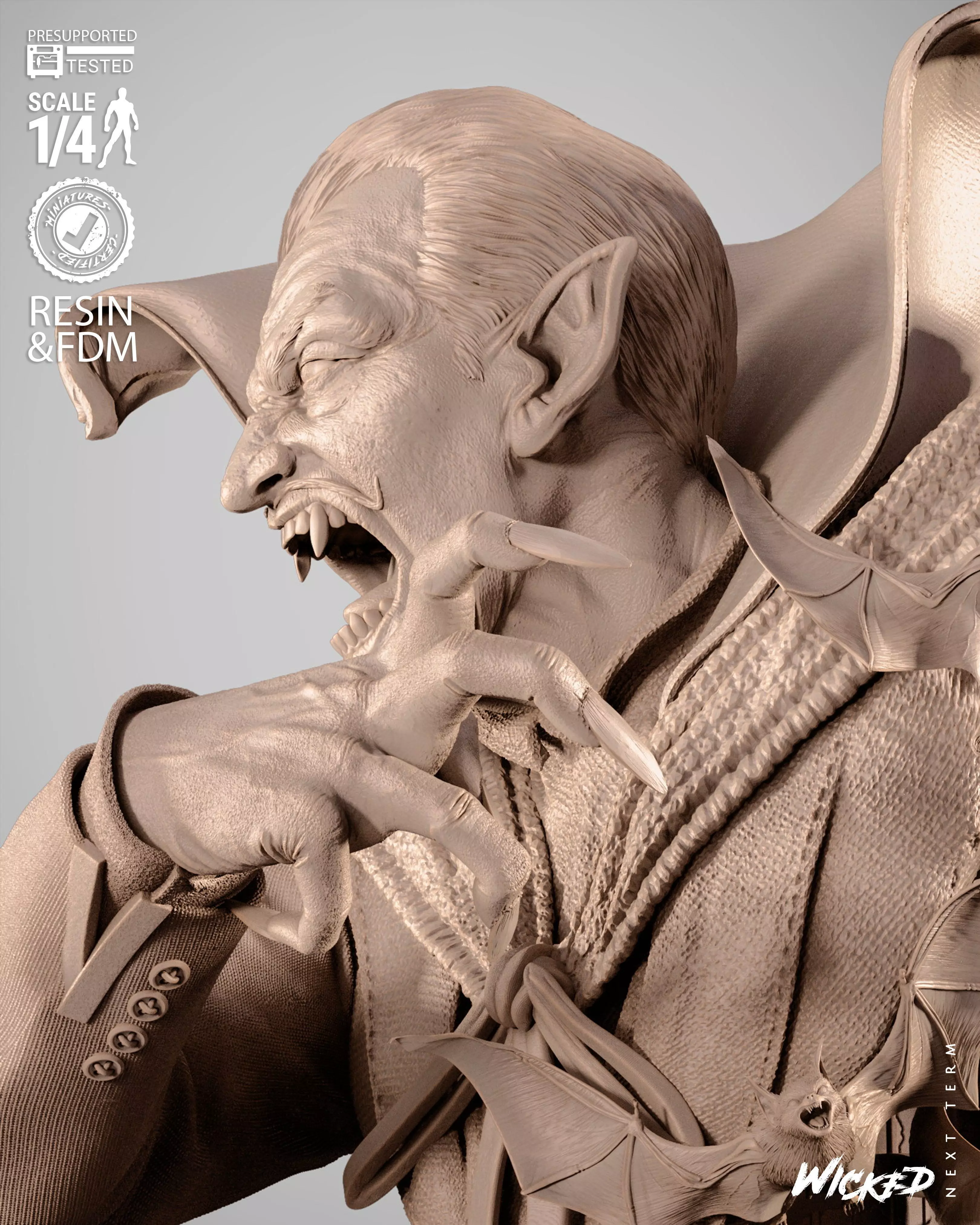 Wicked Marvel Dracula Portrait Bust 3D print model_25