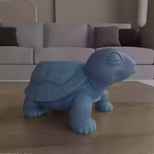 Sleeping Turtle Planter Candy Dish STL File for 3D Print