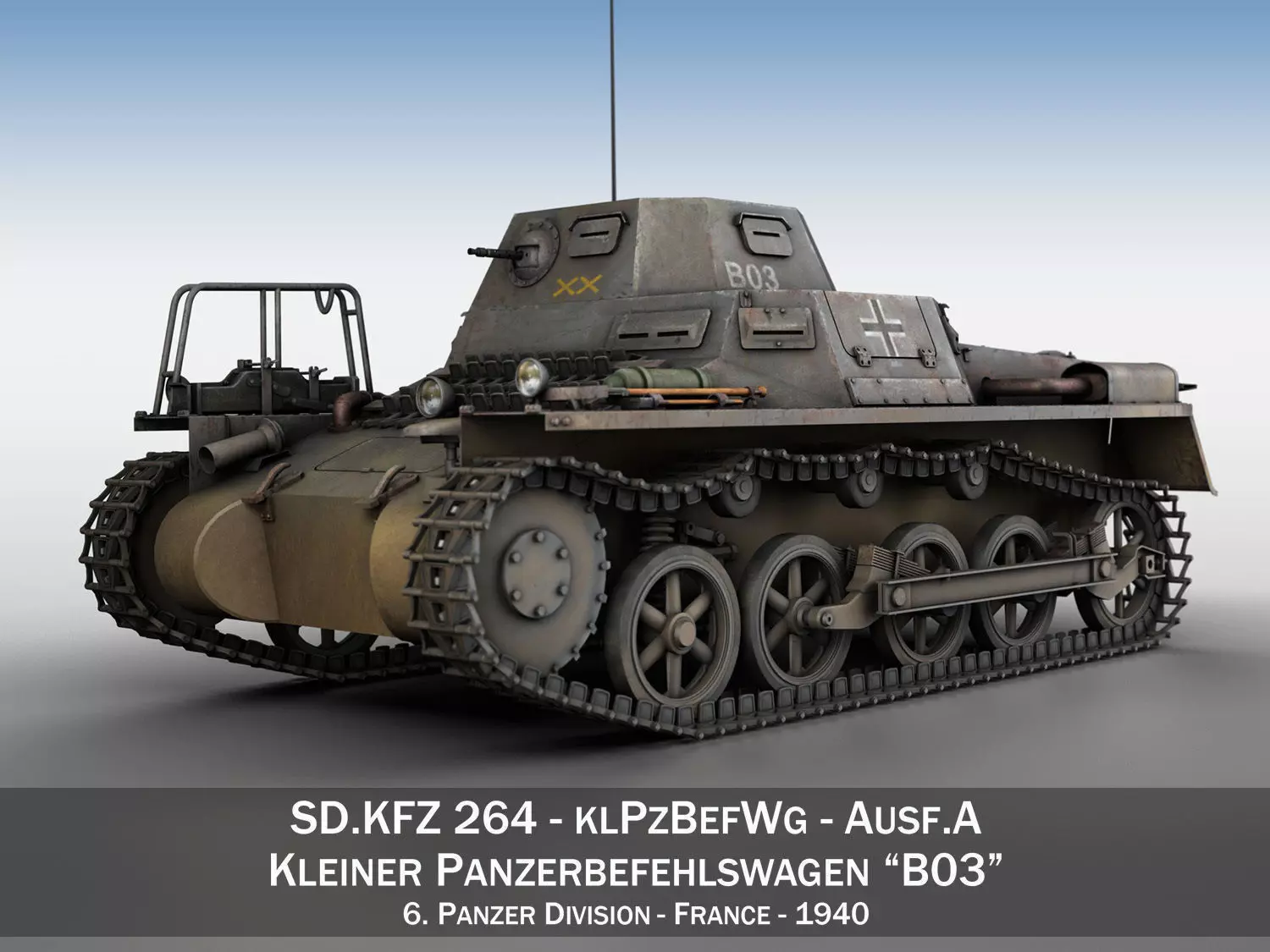 SDKFZ 265 - klPzBefWg - Ausf A - B03 3D model_0