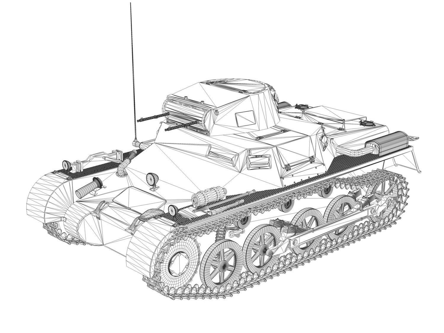 PzKpfw 1 - Panzer 1 - Ausf A  - G 3D model_11