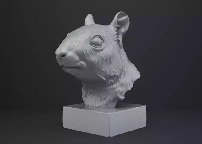 Squirrel Bust - Animal Figurine