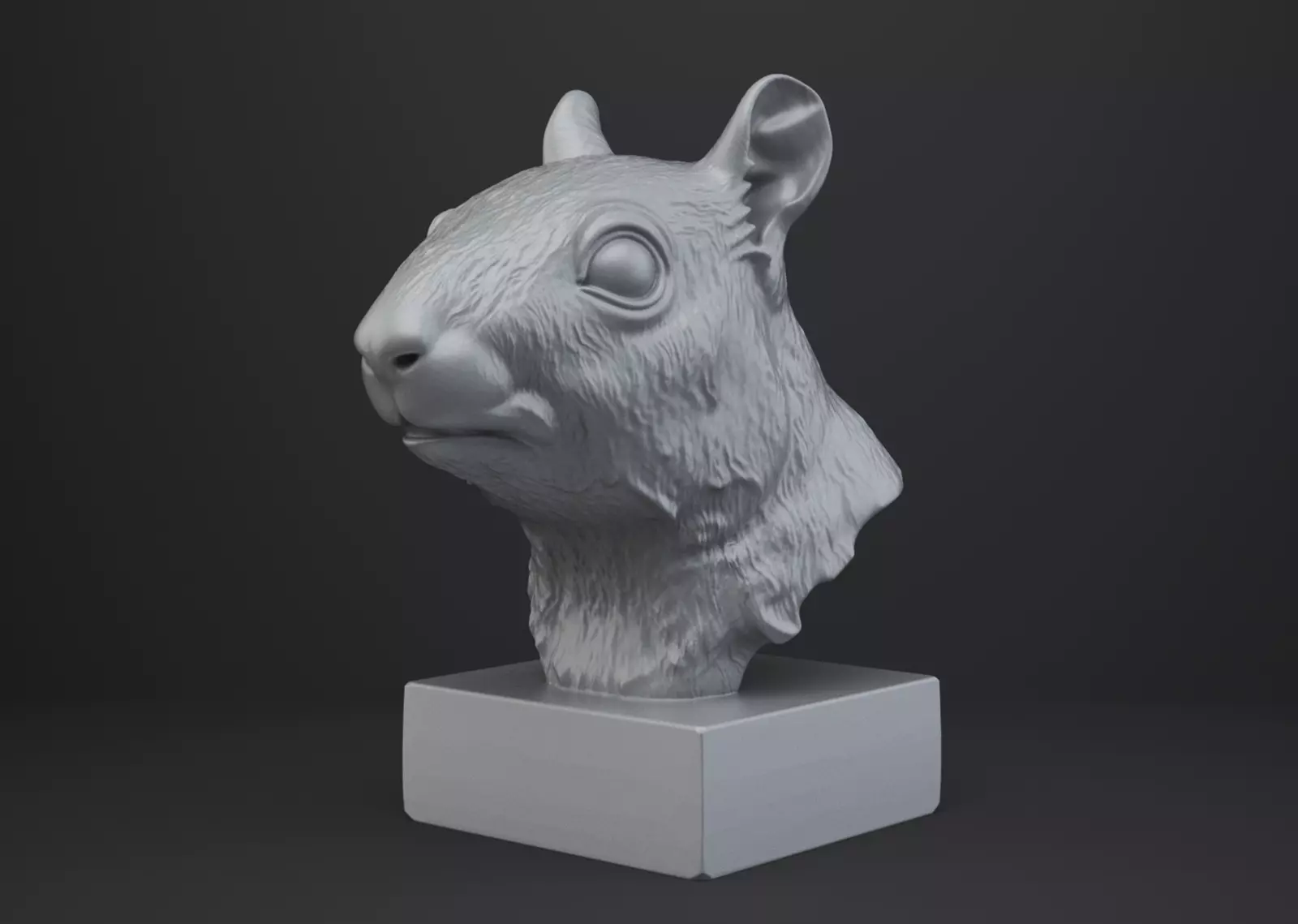 Squirrel Bust - Animal Figurine 3D print model