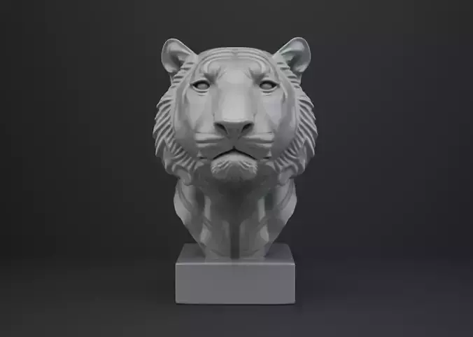 Tiger Bust - Animal Figurine