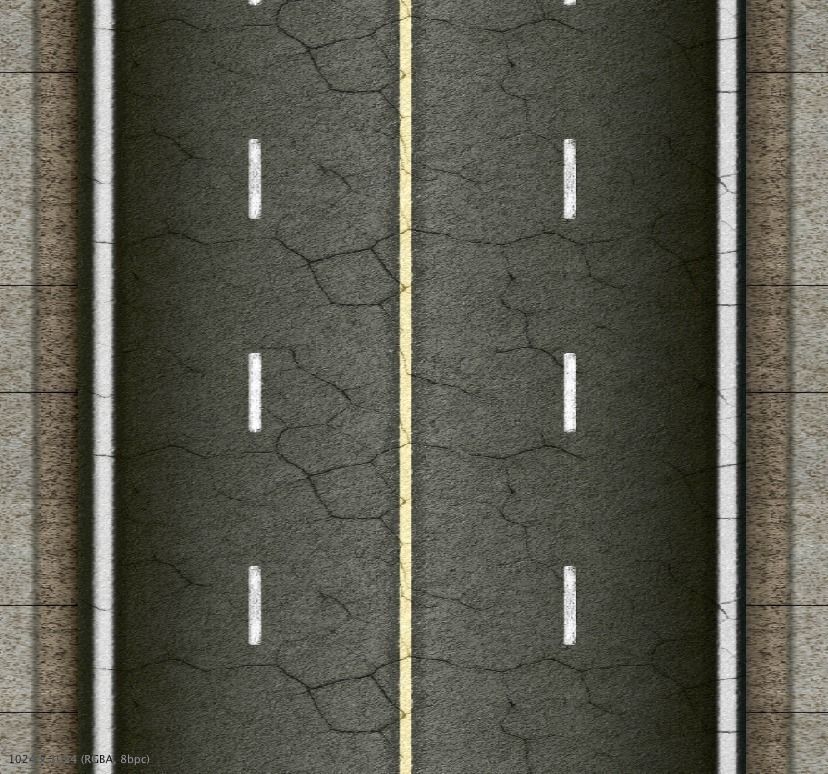 UGGITGTR road with two lines in middle Free low-poly 3D model